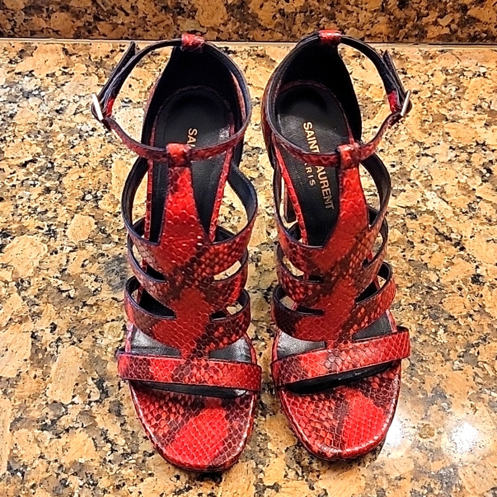Saint Laurent Paris Red heels. Very sexy. Size 37.5. EU. Also fits 7. US. - Picture 2 of 9